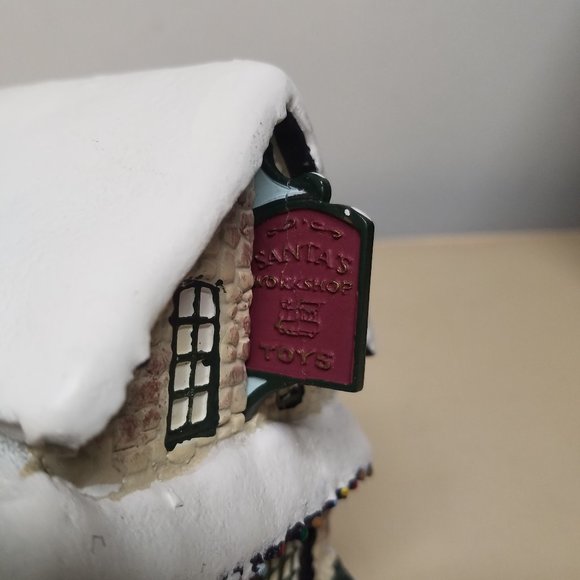Hawthorn Village Thomas Kinkade Christmas Light Up Santa's Workshop - Picture 2 of 10